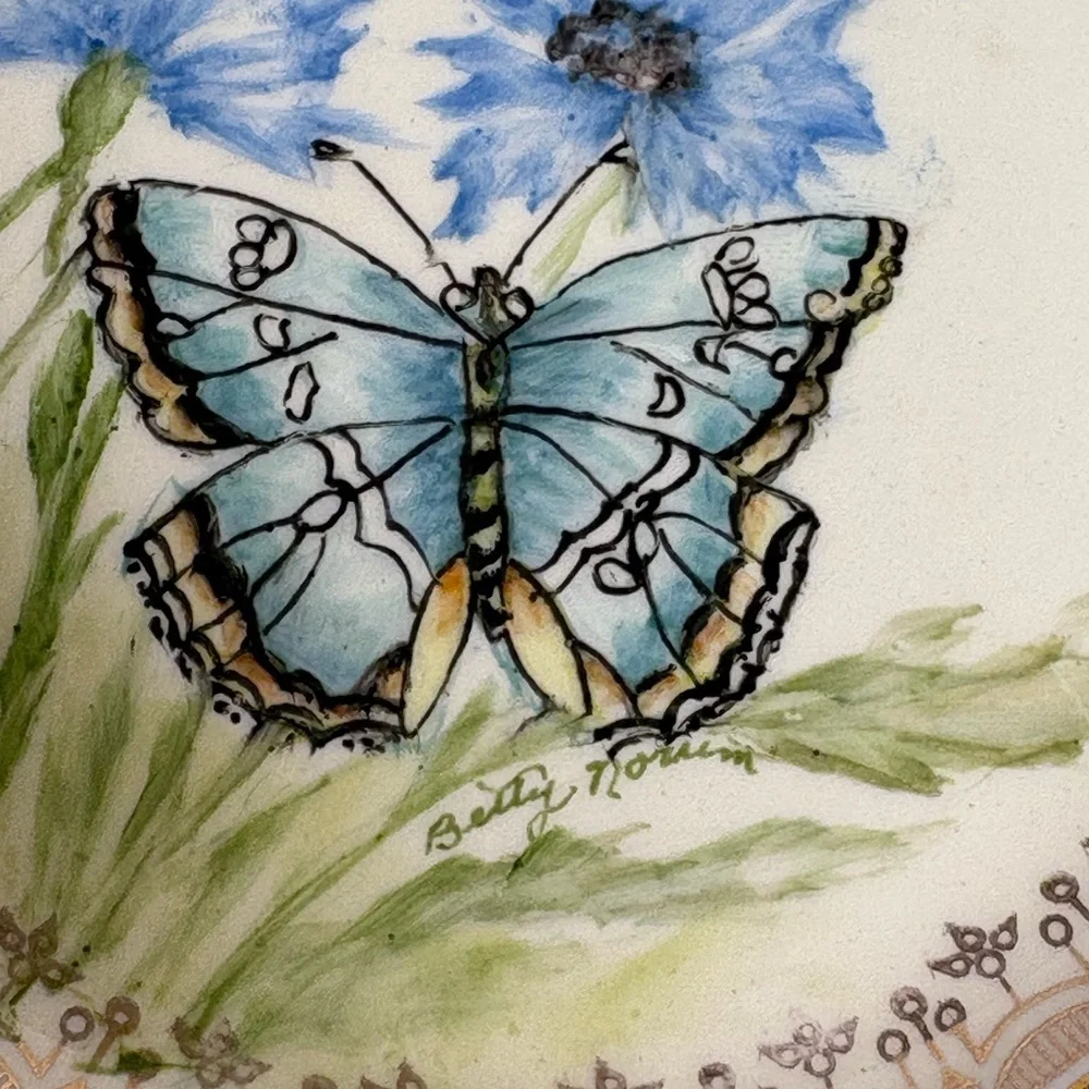 Vintage Steubenville Butterfly Decorative Plate